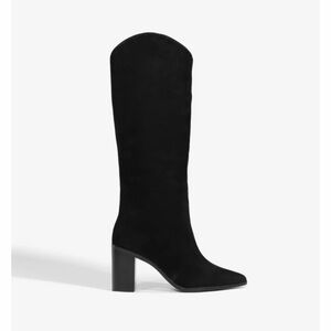 SCHUTZ - NEW Black Suede Heeled Boots